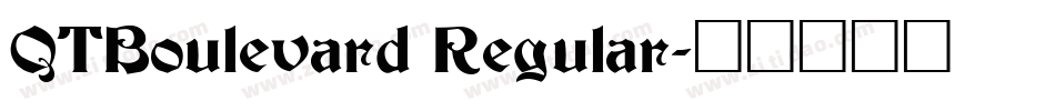 QTBoulevard Regular字体转换